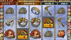 Hall of Gods Jackpot Automatenspiel von NetEnt